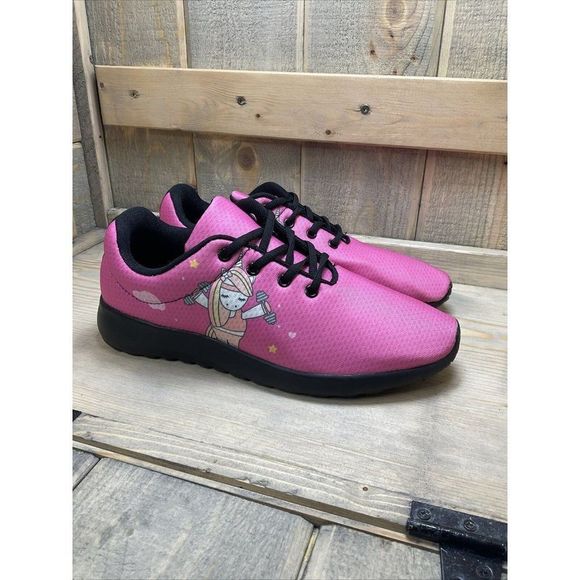 𝅺nwot RAAD SHOP WOMEN'S PINK UNICORN SNEAKERS WOMENS 8.5W / MENS 7 EU40 RARE - Picture 1 of 8